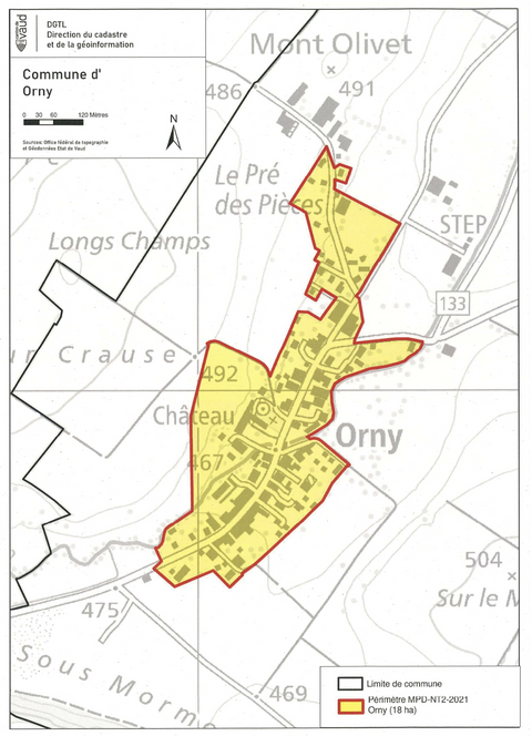 Carte commune d'orny Carte commune d'orny