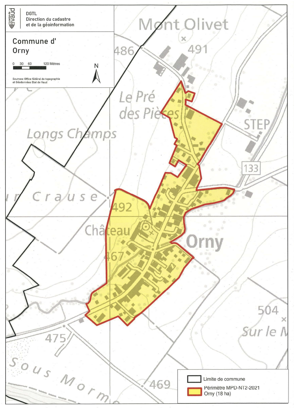 Carte commune d'orny Carte commune d'orny